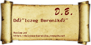 Délczeg Bereniké névjegykártya